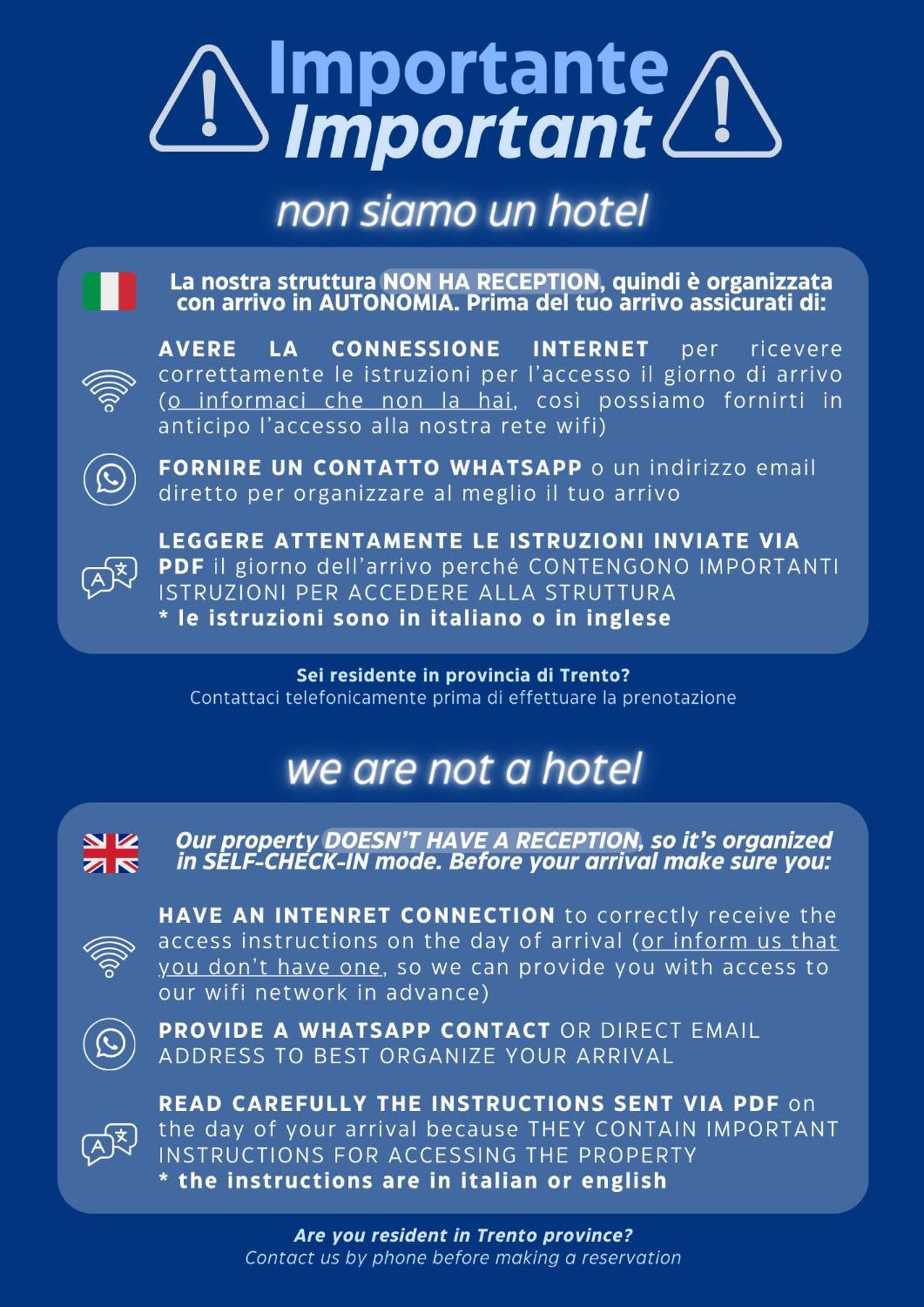 House Of Bruno - No Reception Hotel Trento Bagian luar foto